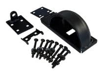 Padlock Protector Left or Right Handed Hasp & Staple - Galvanised - White - Black