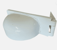 Padlock Protector Left or Right Handed Hasp & Staple - Galvanised - White - Black