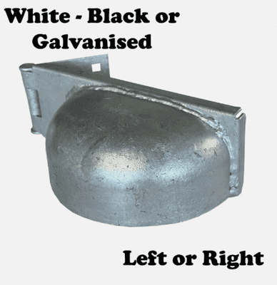 Padlock Protector Left or Right Handed Hasp & Staple - Galvanised - White - Black