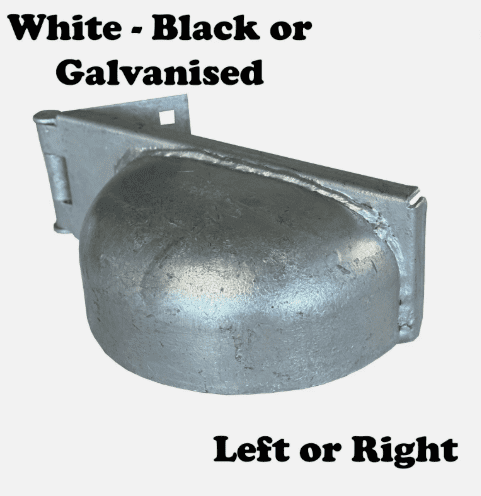 Padlock Protector Left or Right Handed Hasp & Staple - Galvanised - White - Black