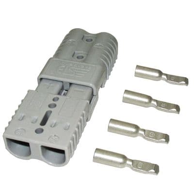 Pair 350 amp 600v GREY CABLE TERMINAL BATTERY CONNECTORS boat