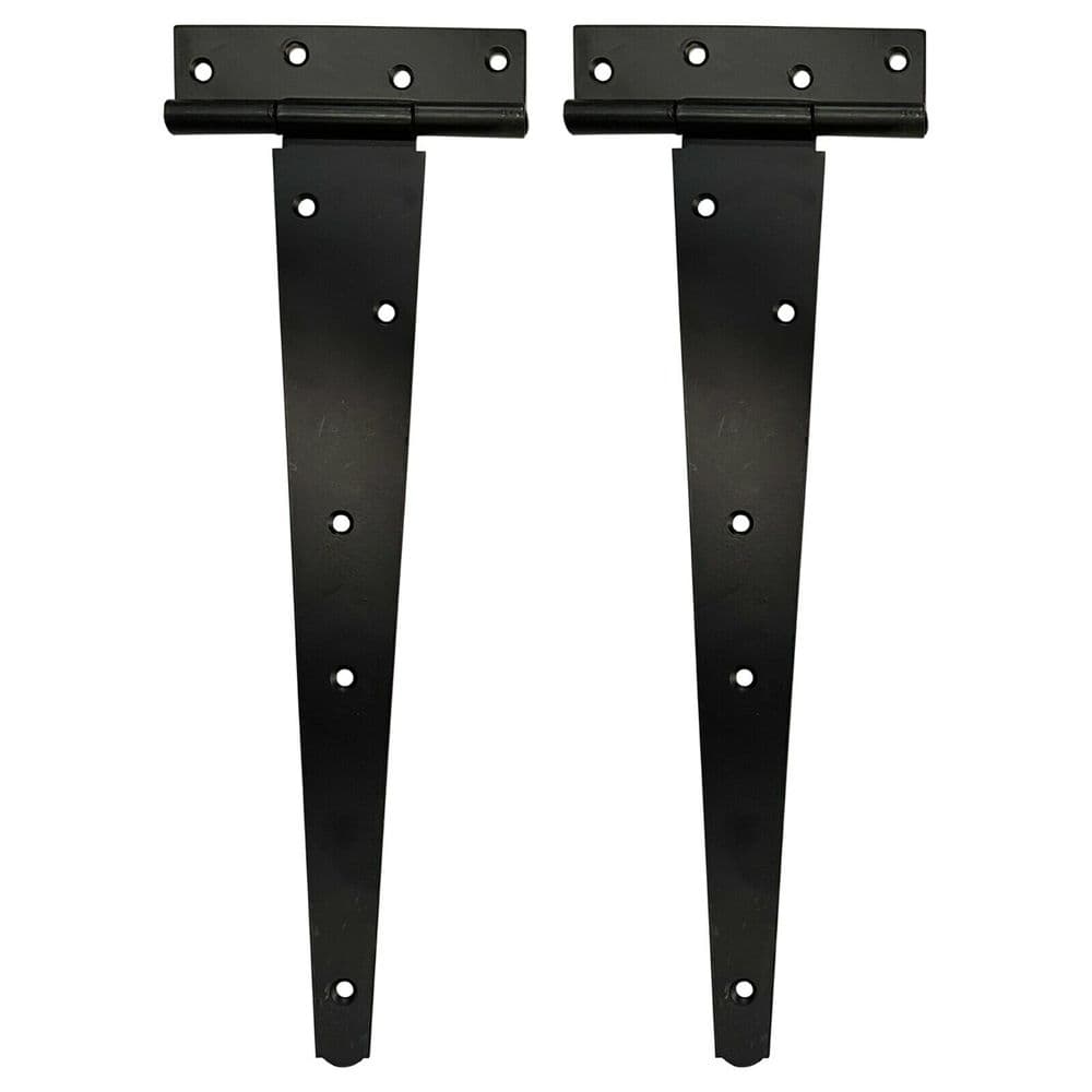 Pair x 4" BLACKED LIGHT TEE HINGES barn door shed gate furniture