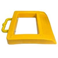 Stoop Chock PALLET TRUCK STOP CHOCK HOLDER PUMP TRUCK CHOCK WAREHOUSE LORRY YELLOW