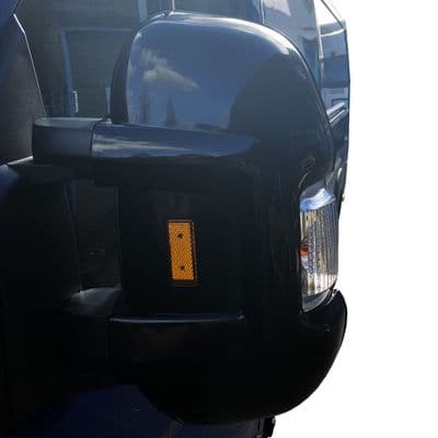 PEUGEOT BOXER SHORT ARM MIRROR PROTECTORS GUARDS with Front & Rear REFLECTORS