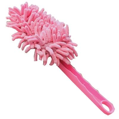 PINK CLEANING DUSTER polish wood table