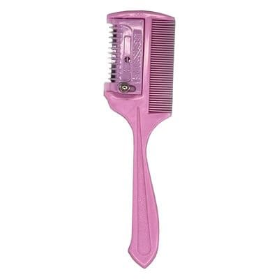 Pink Horse Thinning Mane + Tail Grooming Comb with Razor Blade pony pet