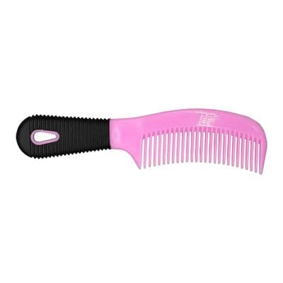 Pink Plastic Mane and Tail Grooming Comb with Black Handle Cover horse pony dog