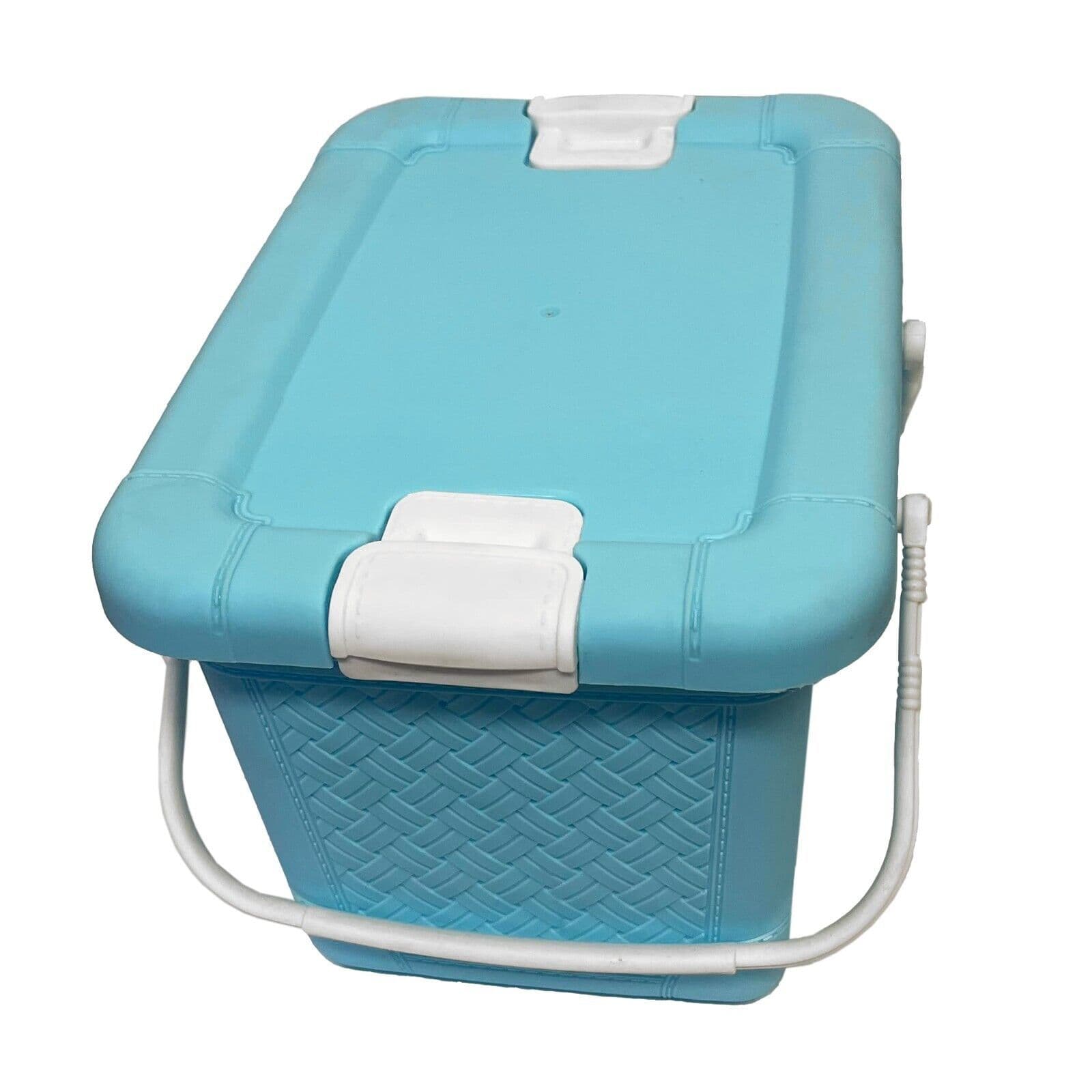 Plastic Storage Box Basket with Locking Lid & Handles Crate Tub Home ...