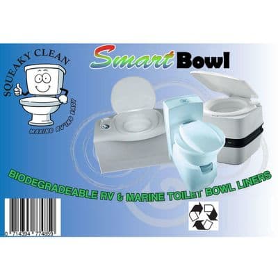 PORTABLE TOILET BOWL LINERS x 50 caravan boat motorhome happy camper camping