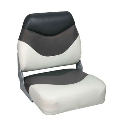 PREMIUM FOLDING BOAT MARINE SEAT WHITE, GREY & CHARCOAL 75108 fishing yacht