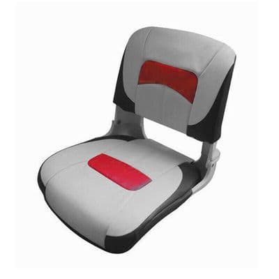 PREMIUM HIGH BACK BOAT MARINE SEAT GREY, RED & CHARCOAL 76225 fishing yacht