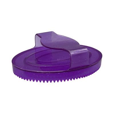Purple Glitter Bling Massage Grooming Brush horse pony pet dog cat