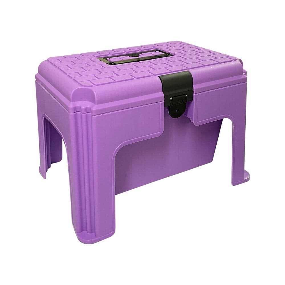 Purple Horse LARGE Step up Grooming Tack Box Seat / Stool equestrian