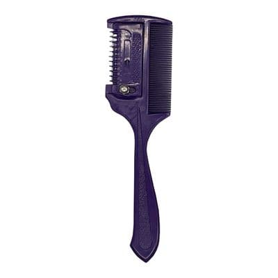 Purple Horse Mane and Tail Thinning Comb with Razor Blade equestrian grooming