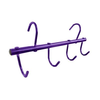 PURPLE SWIVEL HANGING MULTI HOOK HANDY OVER DOOR STABLE HANGER (118-004) horse
