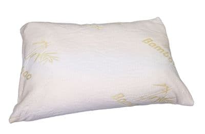QUEEN size BAMBOO MEMORY SHREDDED FOAM PILLOW in CARRY CASE neck + head support