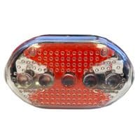 REAR BIKE LIGHT 5 LED BRIGHT safety warning hazard bicycle cycle mountain