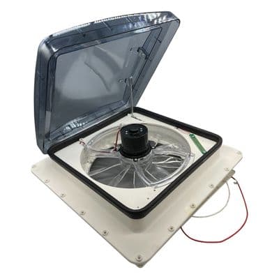 Roof Vent Sky Light 400mm x 400mm  12v x 18w Smoked Dome Top  Caravan Motorhome