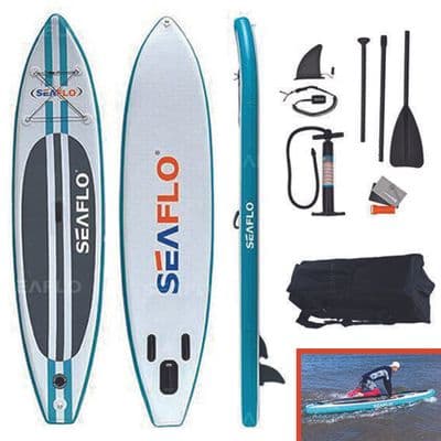Seaflo Inflatable Stand Up SUP Paddle Board with Pump Oar Leash Bag Kit marine