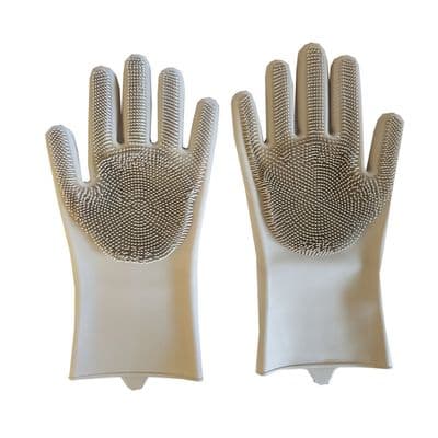 SILICONE RUBBER DISH WASHING KITCHEN CLEANING GLOVES  silicon pet bath caravan