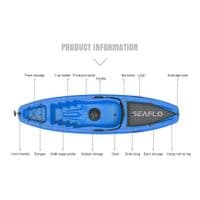 SINGLE ADULT KAYAK SIT ON TOP WITH SKEG WHEEL, BACKREST & STORAGE - BLUE 2.7m COLLECT