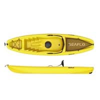 SINGLE ADULT KAYAK SIT ON TOP WITH SKEG WHEEL, BACKREST & STORAGE - YELLOW 2.7m COLLECT