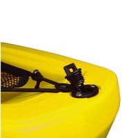 SINGLE ADULT KAYAK SIT ON TOP WITH SKEG WHEEL, BACKREST & STORAGE - YELLOW 2.7m COLLECT