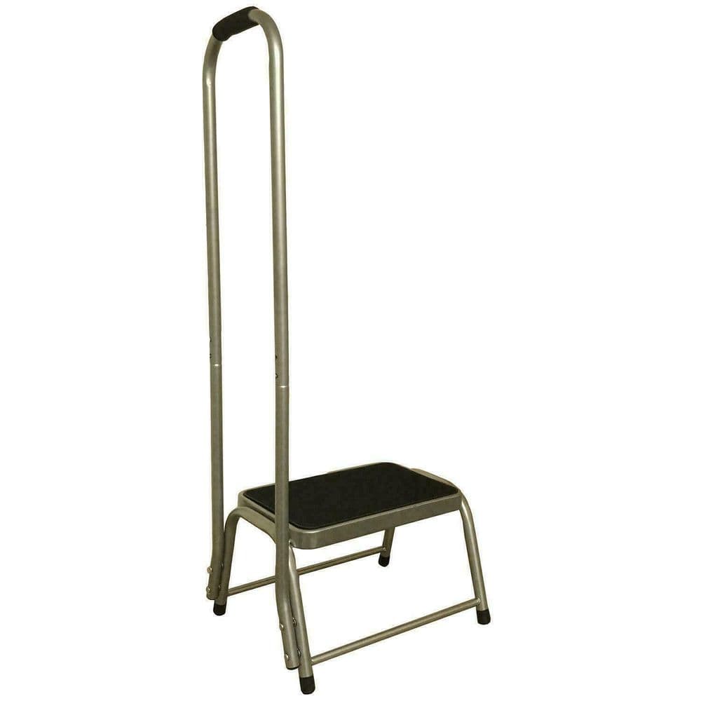 SINGLE CARAVAN STEP with SUPPORT HANDLE motorhome stool with handrail