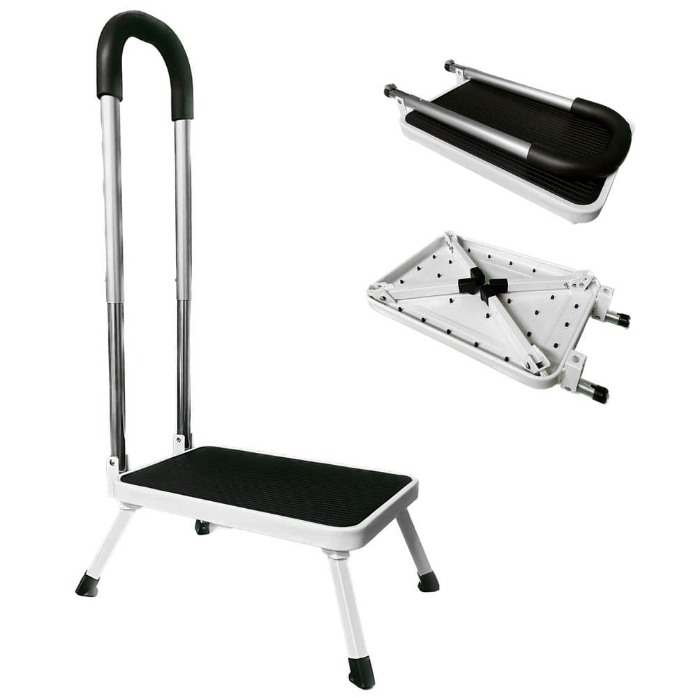 Single Folding Caravan Step with Handle Handrail Motorhome Bathroom ...