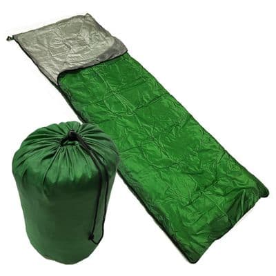 Sleeping Bag Adult Camping Festival Backpacking Hiking Carry Bag Army Green