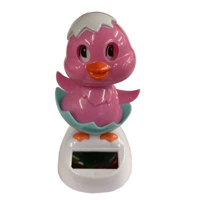 SOLAR DANCING CHRISTMAS BABY PINK CHICK  xmas decoration ornament toy snow