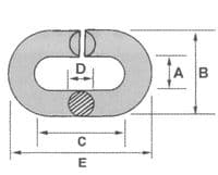 STAINLESS STEEL C RING 10mm MARINE CHAIN LINK