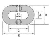 STAINLESS STEEL C RING 13mm MARINE CHAIN LINK