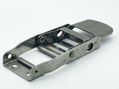 Stainless steel curtain side overcentre buckle strap 50mm x 800kg trailer