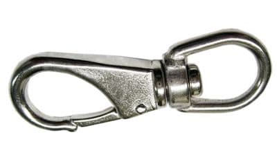 STAINLESS STEEL QUICK RELEASE ATTACH SWIVEL EYE SNAP HOOK SHACKLE SIZE 1 marine