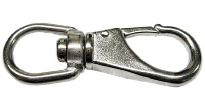 STAINLESS STEEL QUICK RELEASE ATTACH SWIVEL EYE SNAP HOOK SHACKLE SIZE 2 marine