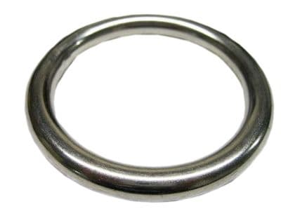 STAINLESS STEEL ROUND O RING - WEBBING ROPE MOORING 3mm x 30mm marine boat