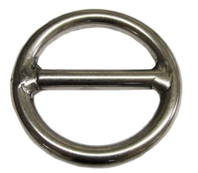 STAINLESS STEEL ROUND O RING WITH CENTRE BAR WEBBING ROPE MOORING 10mmx60mm