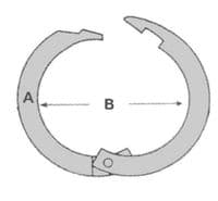 STAINLESS STEEL SPLIT RING WITH CLIP KEYRING 5mm x 25mm attach key ring