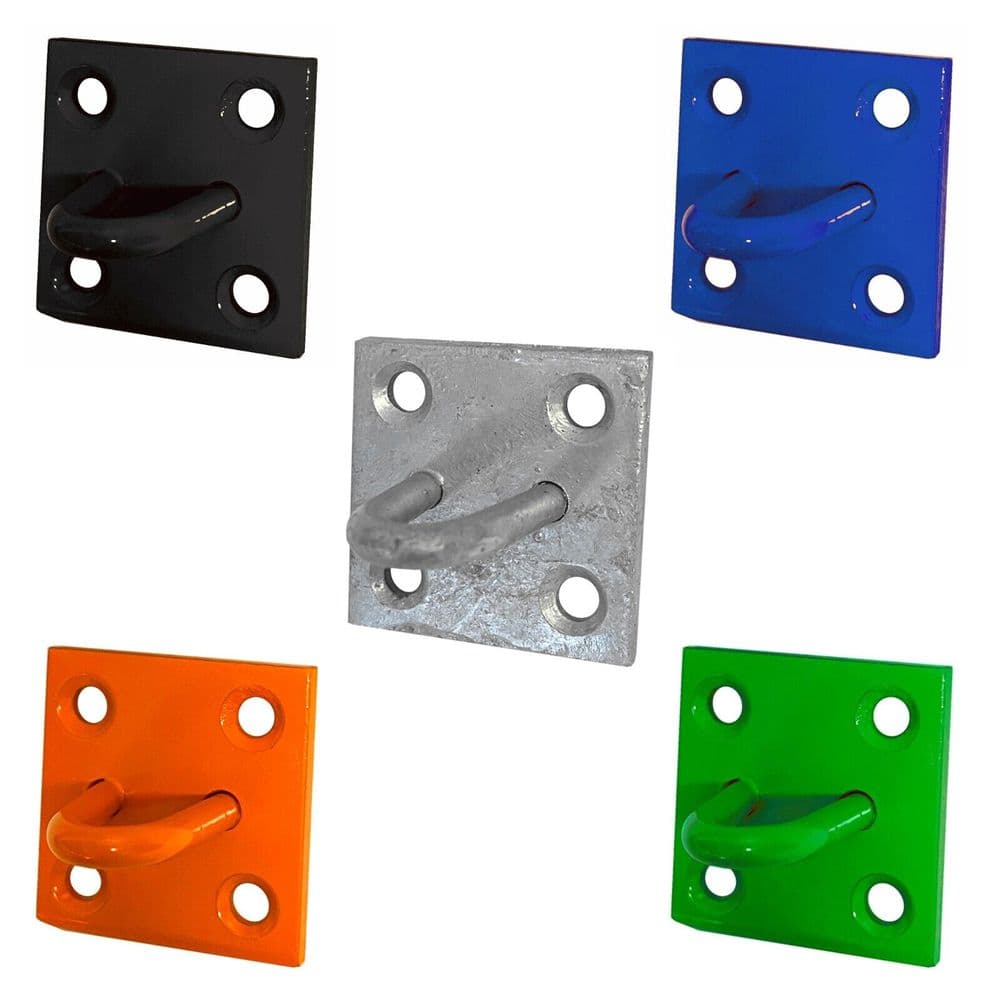 Staple On Plate 2/4/10 Pack Rope Chain Tether Eye Hook Horse Stable