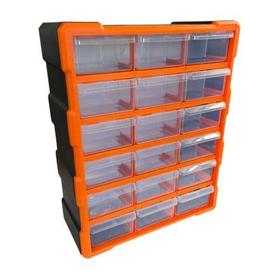 STORAGE CABINET TOOL BOX ORGANISER 18 drawers bin rack garage workshop shed