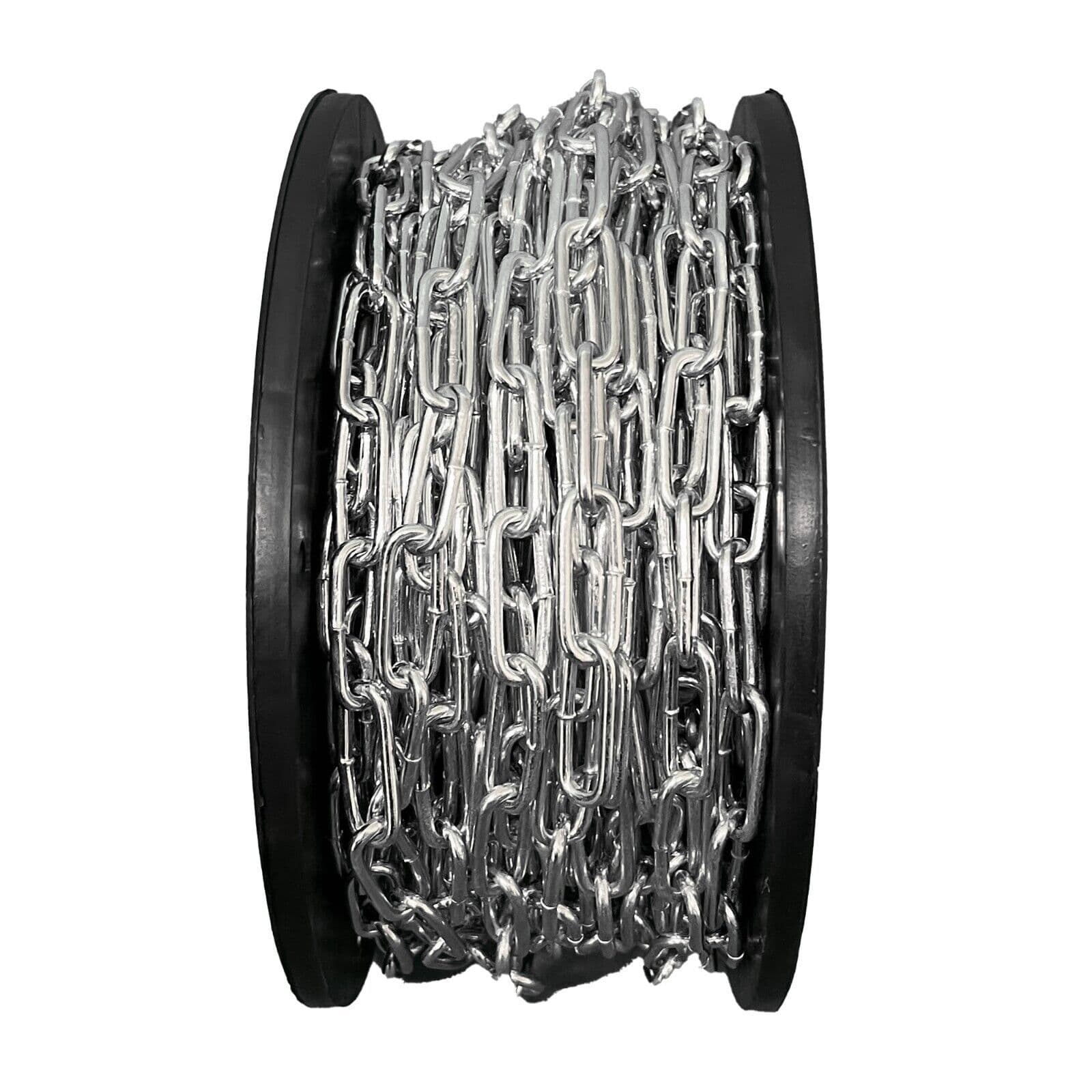 Strong Heavy Duty Steel Chain 3mm x 30m Reel Zinc Plated Welded ...