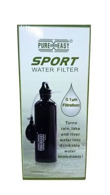 SURVIVAL CAMPING WATER FILTER PURIFIER SPORTS BOTTLE lake river filtration straw