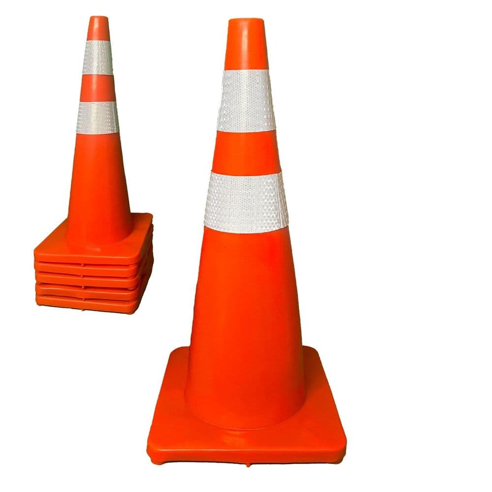 Traffic Cones 750mm Tall Safety Cone Heavy Duty Reflective Road Street Sports
