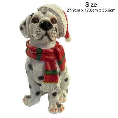 VERY LARGE FESTIVE DALMATIAN DOG ORNAMENT (NF36574-2B) Christmas