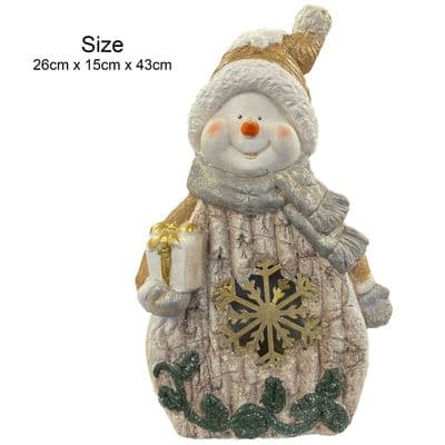 VERY LARGE FESTIVE LIGHT UP SNOWMAN ORNAMENT (NFY180195-43) Christmas