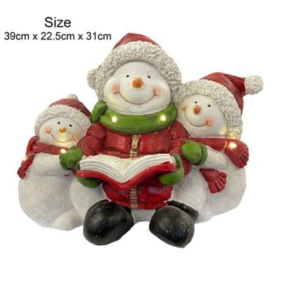 VERY LARGE LIGHT UP FESTIVE SNOWMAN FAMILY (NFY20105-39) Christmas