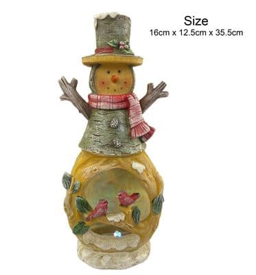 VERY LARGE LIGHT UP FESTIVE SNOWMAN ORNAMENT (NF36757) Christmas