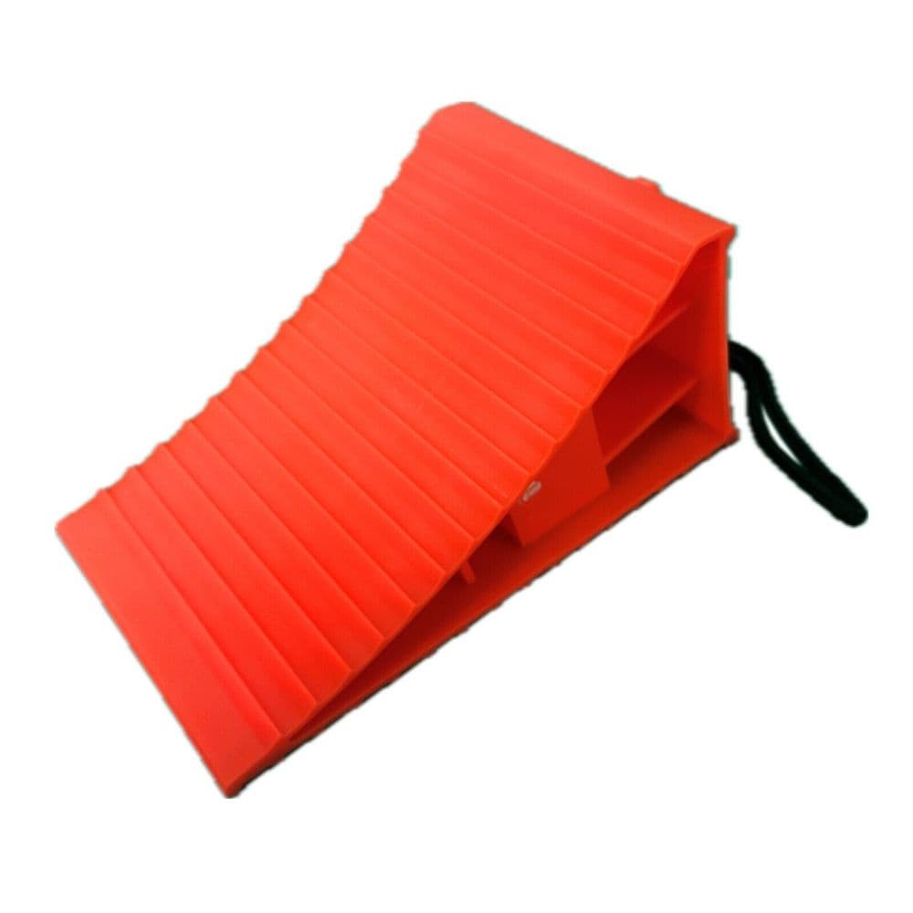 Wheel Chock with Handle & Rope Large Car Caravan Motorhome Camper Van ...