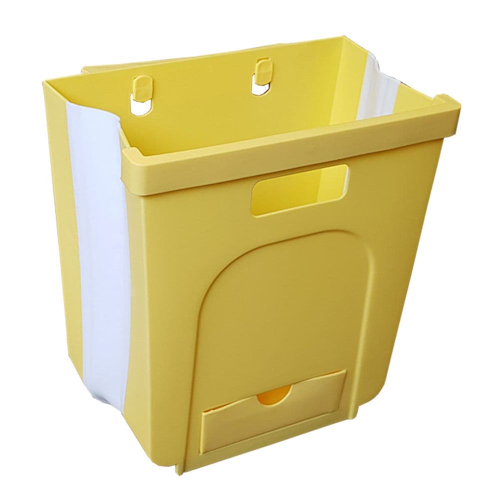 YELLOW FOLDING WASTE BIN for CUPBOARD DOOR kitchen caravan motorhome
